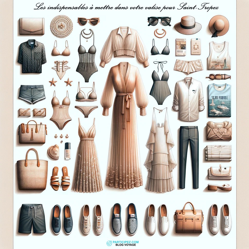 Les vêtements pour Saint-Tropez (infographie)